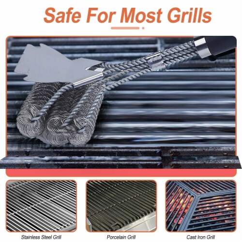 OVERGRILL Stainless Steel Grill Brush: Grill Cleaner for Outdoor BBQs, 8.07  H 6.5 L 5.31 W - Fry's Food Stores