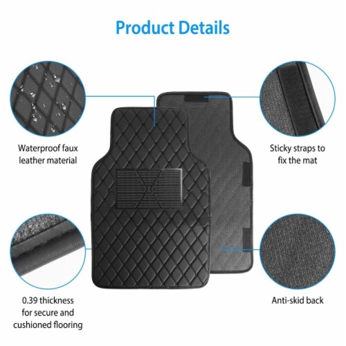 Automotive Car Floor Mats Water Auto Carpet Front Rear Liner Pads Mats  Universal Fit Faux, 1 unit - Fred Meyer