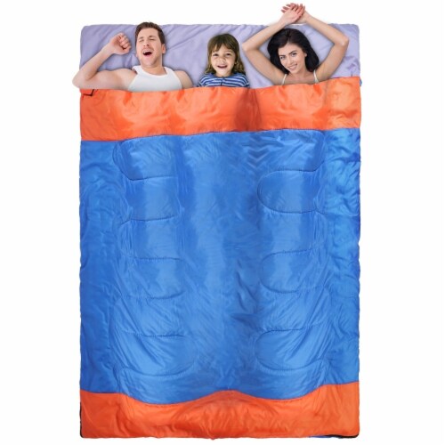 3 People Sleeping Bag For Adult Kids Lightweight Water Resistant Camping Cotton Liner Cold W 1 unit Kroger