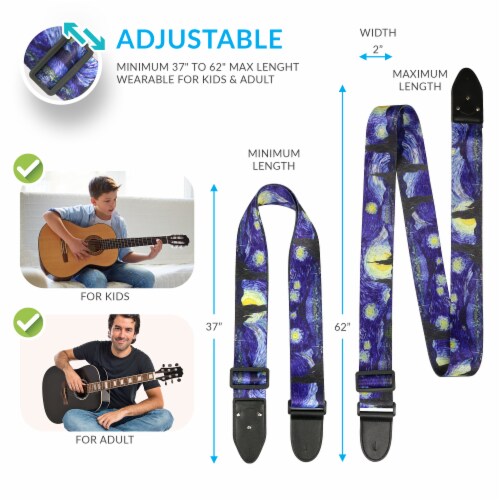 Starry night guitar strap hotsell
