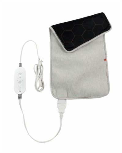 Sharper Image Calming Heat Copper & Charcoal Massaging Weighted Heating Pad Perspective: top