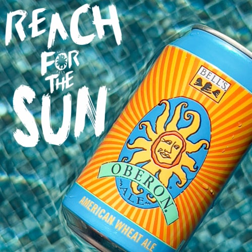 Bell's Oberon Wheat Ale Craft Beer Perspective: top