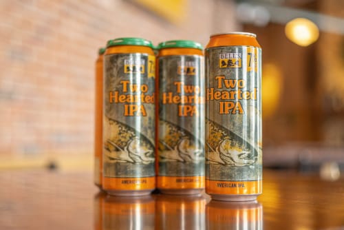 Bell's Two Hearted® IPA Craft Beer Single Can Perspective: top