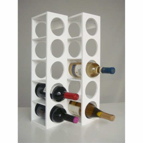 Rutherford Wine Rack, Comes In Set Of Two Units, Each Unit Can Hold 5 Bottles Perspective: top