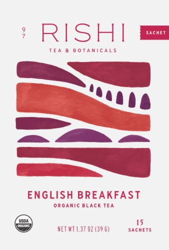 Rishi Tea Organic English Breakfast Black Tea Perspective: top