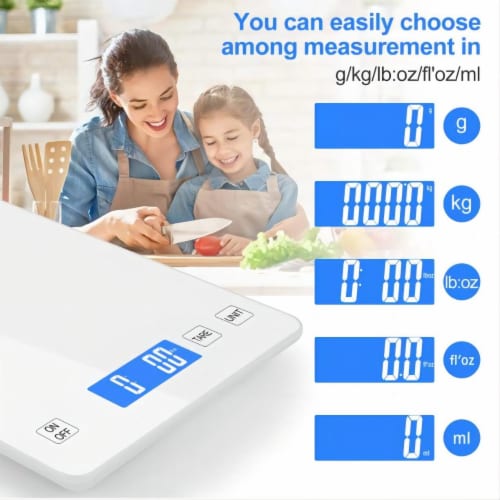 Sugift USB Rechargeable Food Scale, 22lb Digital Kitchen Scale Perspective: top