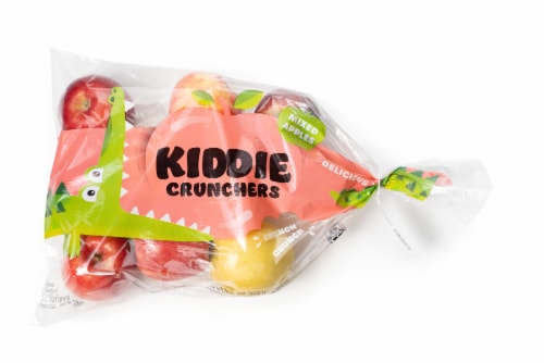 Kiddie Cruncher Mixed Apple Bag Gala Apples Granny Smith Apples Pink Lady Apples Perspective: top