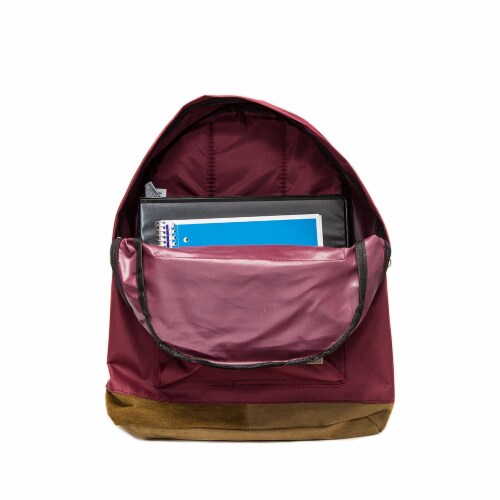 Everest Suede Bottom Backpack - Burgundy Perspective: top