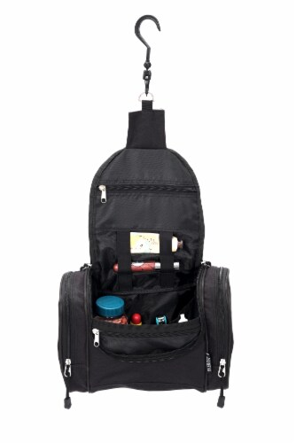 Everest Deluxe Toiletry Bag - Black Perspective: top