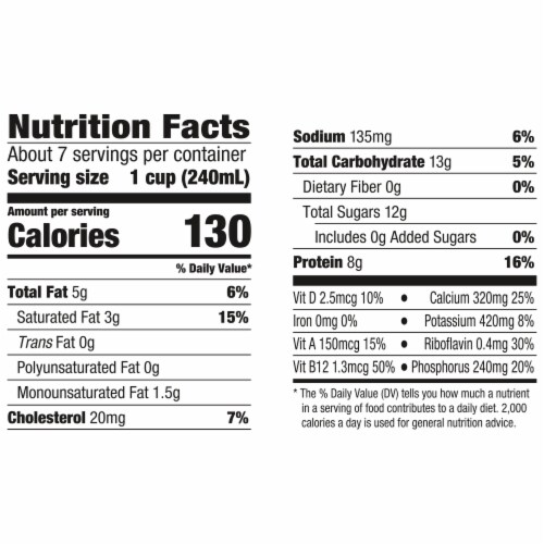 Horizon Organic Grassfed 2% Reduced Fat Milk Perspective: top