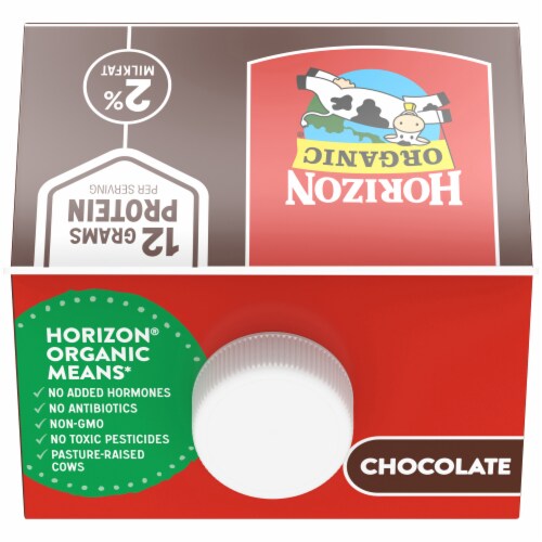 Horizon Organic 2% Reduced Fat High Protein Chocolate Milk Perspective: top