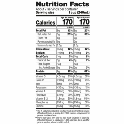 Horizon Organic Growing Years Milk Perspective: top