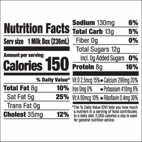 Horizon Organic Shelf-Stable Whole Milk Box Perspective: top