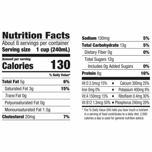 Horizon Organic Lactose-Free 2% Reduced Fat Milk Perspective: top
