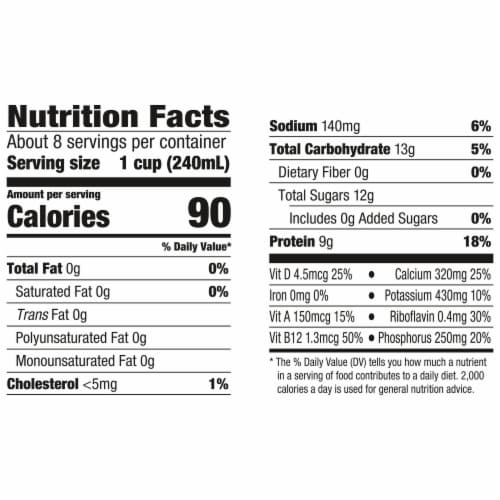 Horizon Organic Fat Free Milk Perspective: top