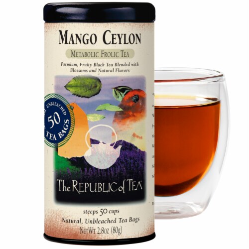 Mango Ceylon Black Tea Bags Perspective: top