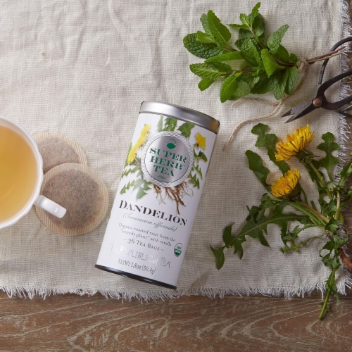 The Republic of Tea® Super Herb® Organic Dandelion Tea Bags Perspective: top