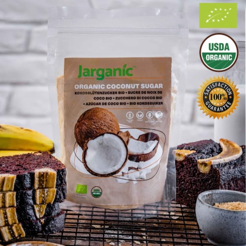 Organic Coconut Sugar 1 lb / 16 oz - Gluten-Free Vegan GMO-Free Paleo, Low Glycemic Index Perspective: top