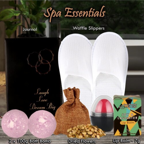 Caramel Vanilla 15-Piece Bath Basket. Infused with Coconut & Honey Essential Oils Perspective: top
