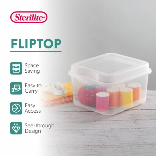 Sterilite Plastic Stacking FlipTop Latching Storage Box Container, Clear, 6  Pack, 1 Piece - Pick 'n Save