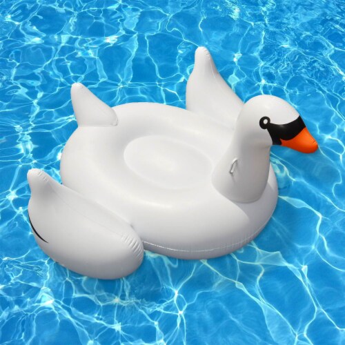 4-Pack Swimline Giant Inflatable Ride-On 75-Inch Swan Floats | 4 x 90621 Perspective: top
