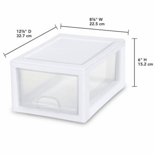 Sterilite 16 Qt Clear Stacking Storage Drawer Container (6 Pack) +