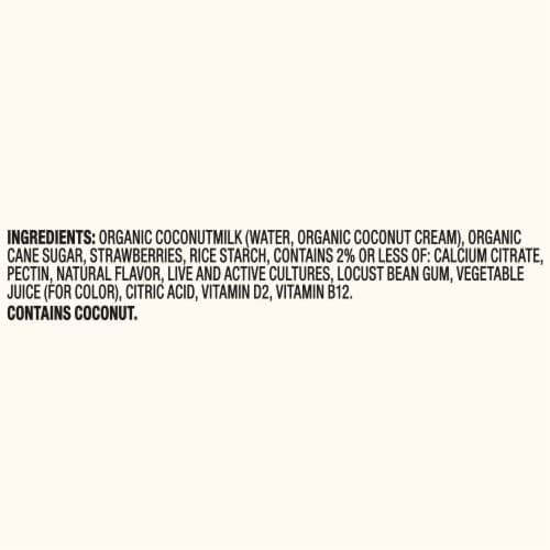So Delicious Dairy Free Strawberry Coconut Milk Yogurt Cup Perspective: top