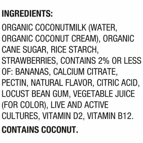 SO Delicious® Dairy Free Strawberry Banana Coconutmilk Yogurt Perspective: top
