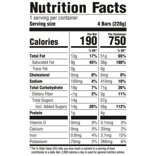 So Delicious Dairy Free Dipped Salted Caramel Cashew Milk Frozen Dessert Bar Packet Perspective: top