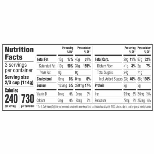 SO Delicious Dairy Free Bananas Foster Cashewmilk Frozen Dessert Perspective: top