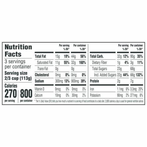 So Delicious Dairy Free Salted Caramel Cluster Cashew Milk Frozen Dessert Carton Perspective: top