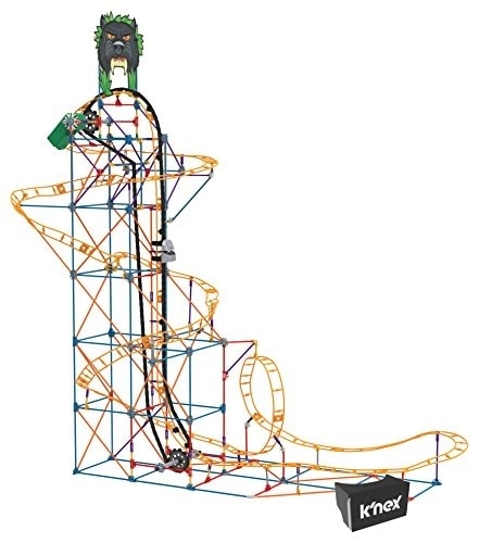 K'NEX Thrill Rides - Panther Attack Roller Coaster Building Set with Ride It! App - 690 Piece Perspective: top