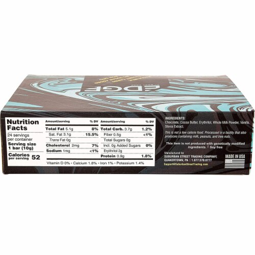 Keto Milk Chocolate Mini Bars by Edge - 24 Mini Bars - Keto Friendly, No GMO's Perspective: top