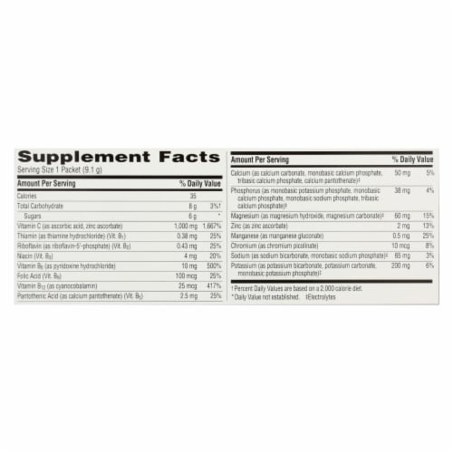 Alacer - Emergen-C Vitamin C Fizzy Drink Mix Raspberry - 1000 mg - 30 Packets Perspective: top