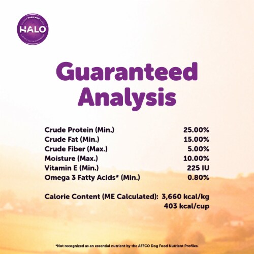 HALO Holistic Chicken & Chicken Liver Dog Food Perspective: top