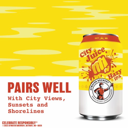Atwater City Juice Hazy IPA IPA Perspective: top