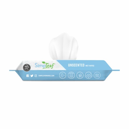 Unscented Flushable Wipes, 25 count, 6 Pack Perspective: top