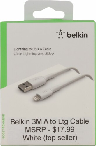 Belkin White Lightning to USB Cable Perspective: top