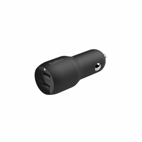 Belkin BOOST CHARGE Dual USB Car Charger - Black Perspective: top