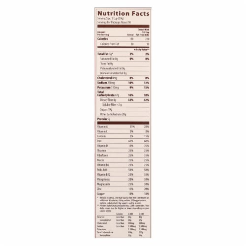 Mom's Best Raisin Bran Cereals - Case of 10 - 22 oz. Perspective: top
