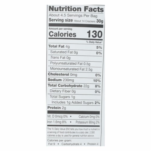 Miltons - Cracker Olive Oil Gluten Free - Case of 12 - 4.5 oz. Perspective: top