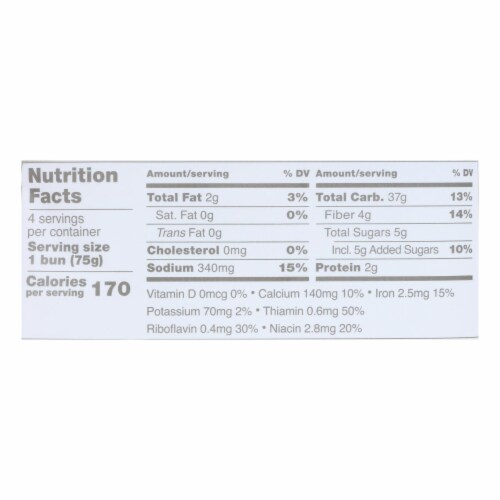 Schar - Rolls Hamburger Buns Gluten Free - Case of 4-10.6 oz. Perspective: top