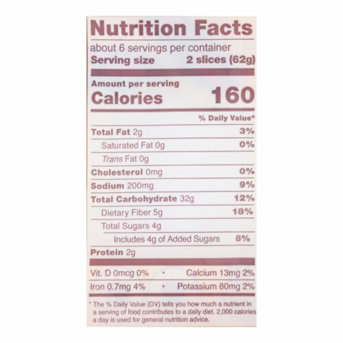 Schar - Bread Artisan Bkr Multgrn - Case of 8-14.1 oz. Perspective: top