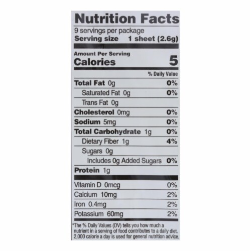 Seaweed Snacks 100% Organic Roasted Seaweed Sushi Nori - Wrap N' Roll - Case of 12 - .81 oz. Perspective: top