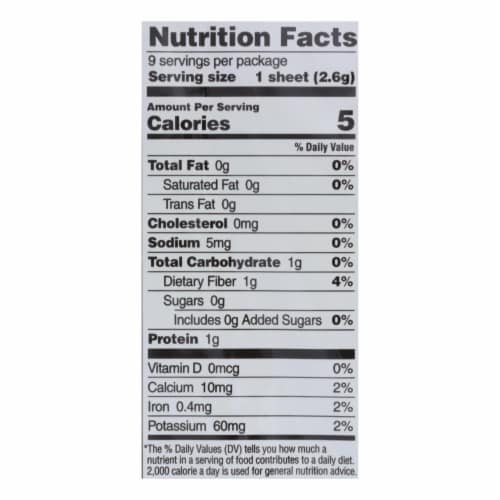Roasted sales seaweed nutrition