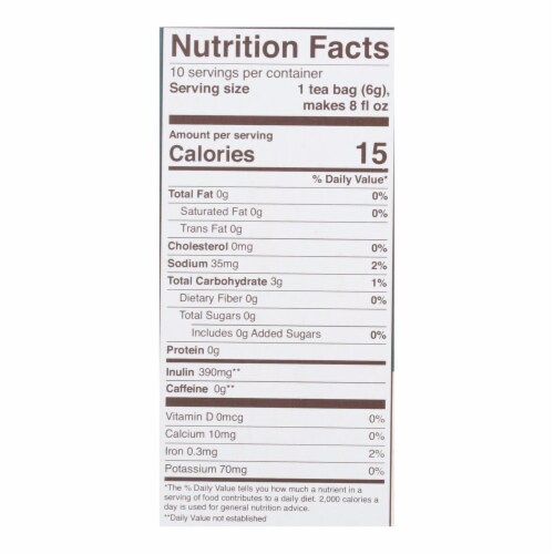 Teeccino Organic Herbal Coffee - Dandelion Caramel Nut - 10 Bags - Case of 6 Perspective: top