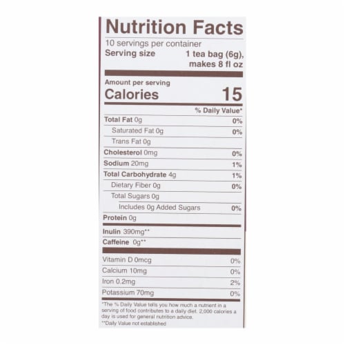 Teeccino Herbal Coffee Vanilla Nut - 10 Tea Bags - Case of 6 Perspective: top
