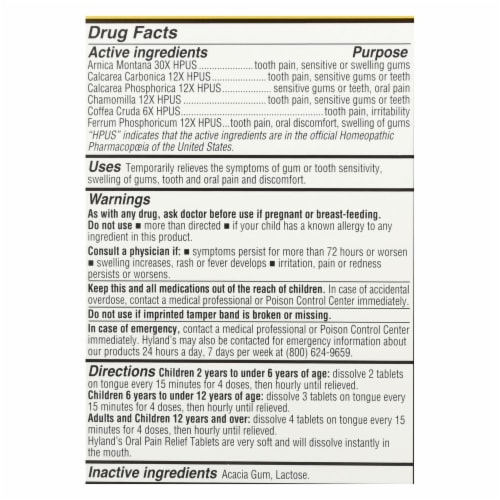 Hylands Homeopathic - 4kids Pain Relf Oral - 1 Each - 125 TAB Perspective: top