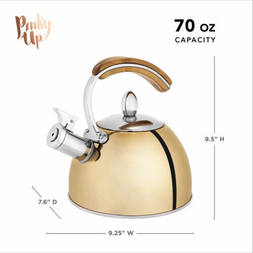 Presley™ Gold Tea Kettle by Pinky Up® Perspective: top