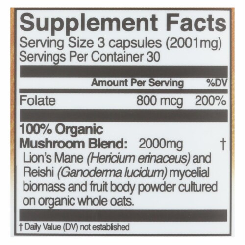 Om - Mush Sprfd Brain Fuel - 1 Each - 90 CT Perspective: top
